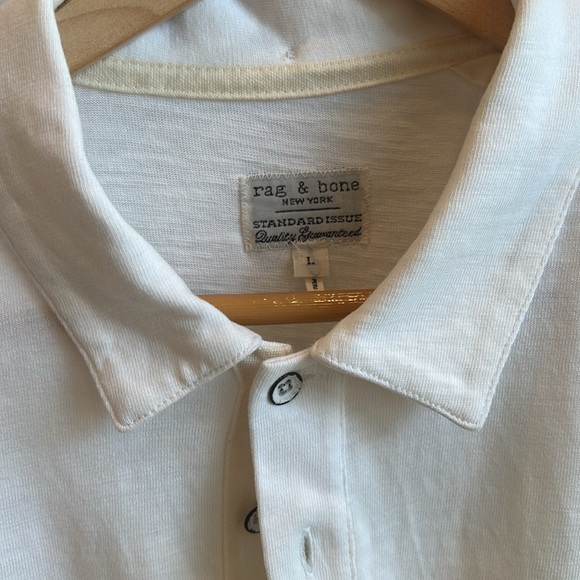 rag & bone White Polo Shirt - Picture 2 of 7